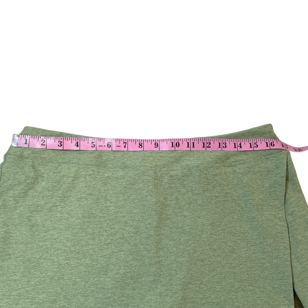 Outdoor Voices Court Skort Sage Green Heather Wrap Front Athletic Tennis Skirt L - Picture 4 of 10